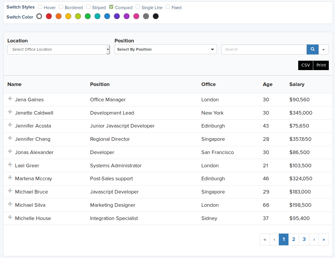 Ninja Tables Pro Plugin for WordPress