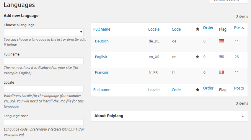 Polylang - Plugin