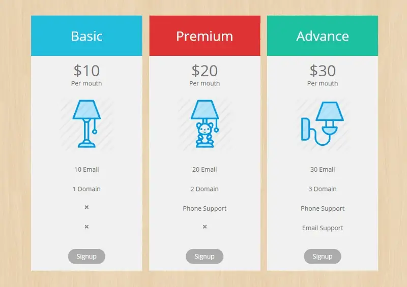 Pricing Tables by PickPlugins