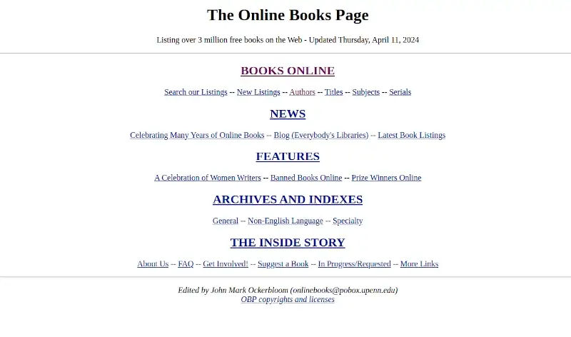 The Online Books Page