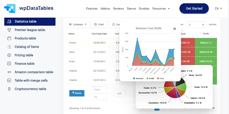 WPDataTables Plugin