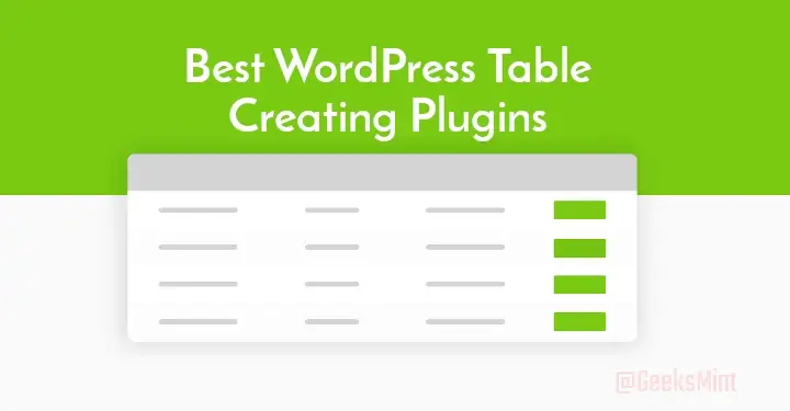 WordPress Table Plugins