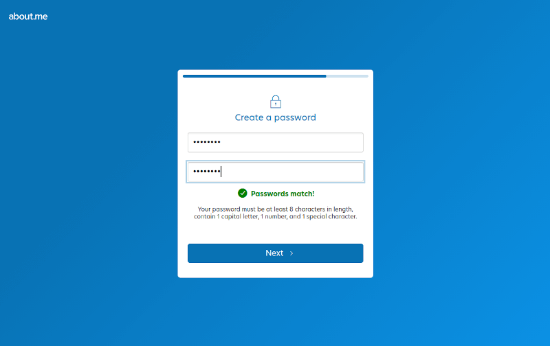 Create Password for Account