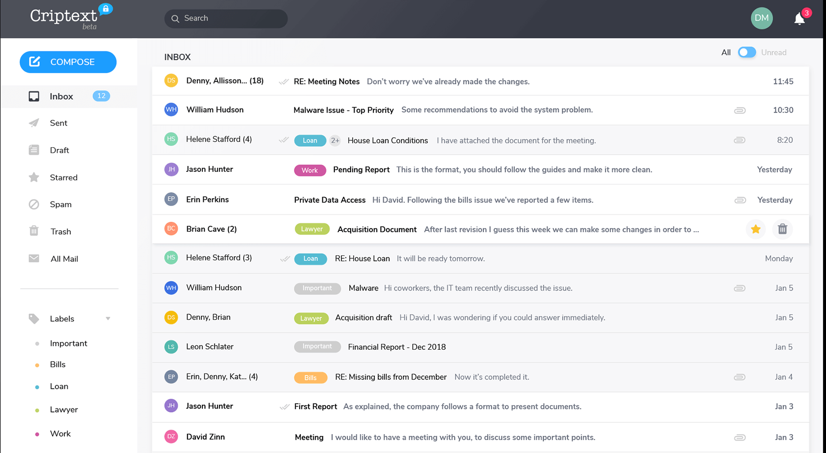 Criptext - secure email built on privacy