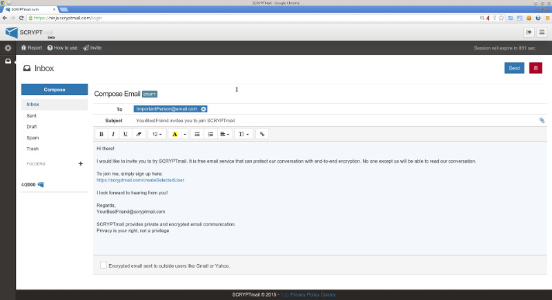 SCRYPTmail - end-to-end encrypted email