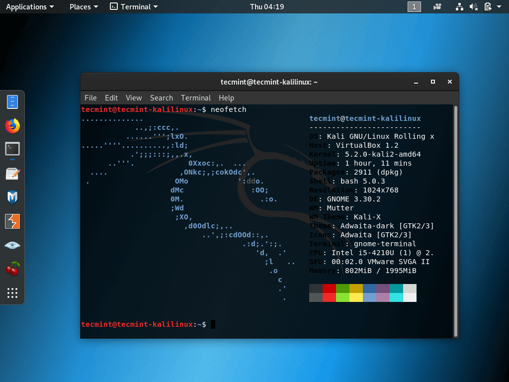 Kali Linux Desktop