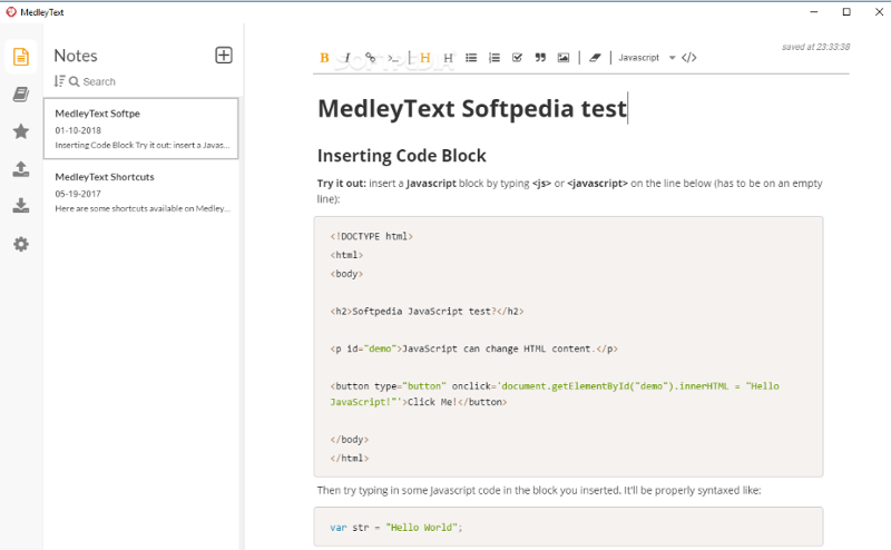 MedleyText - Note-Taking App