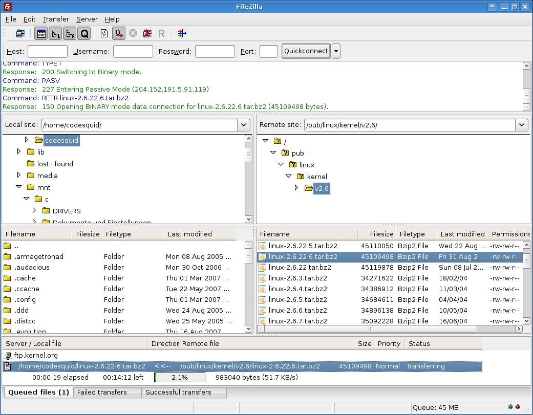 Filezilla - Free FTP Client