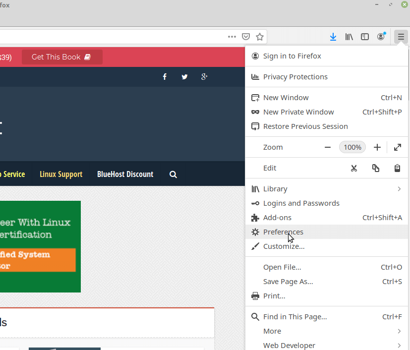 Firefox Preferences