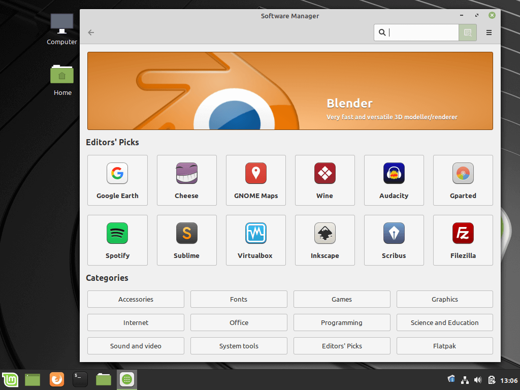 Linux Mint Software Center