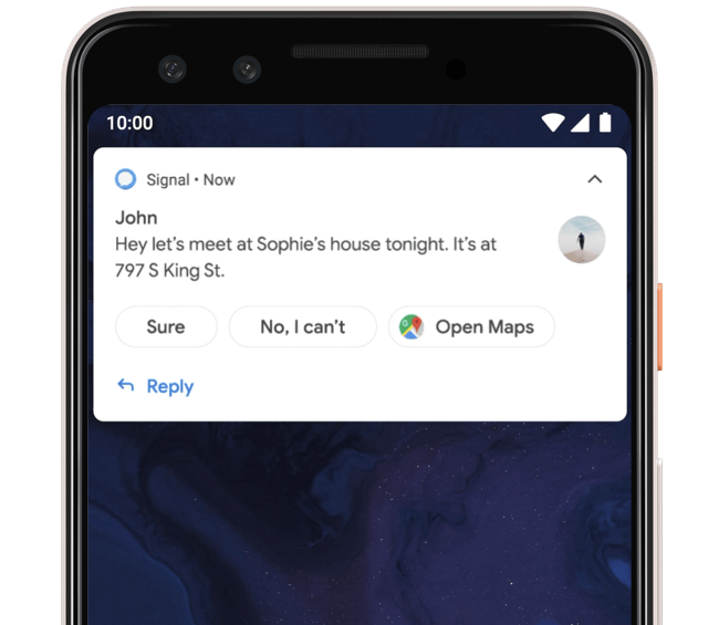 Android Q Smart Reply