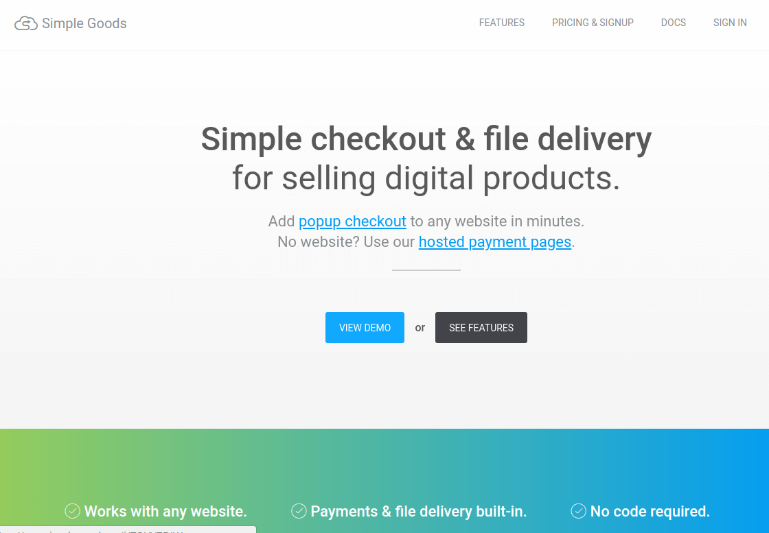 Simple Goods - Selling Digital Products