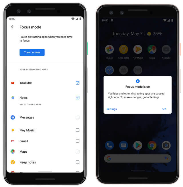 Android Q Focus Mode