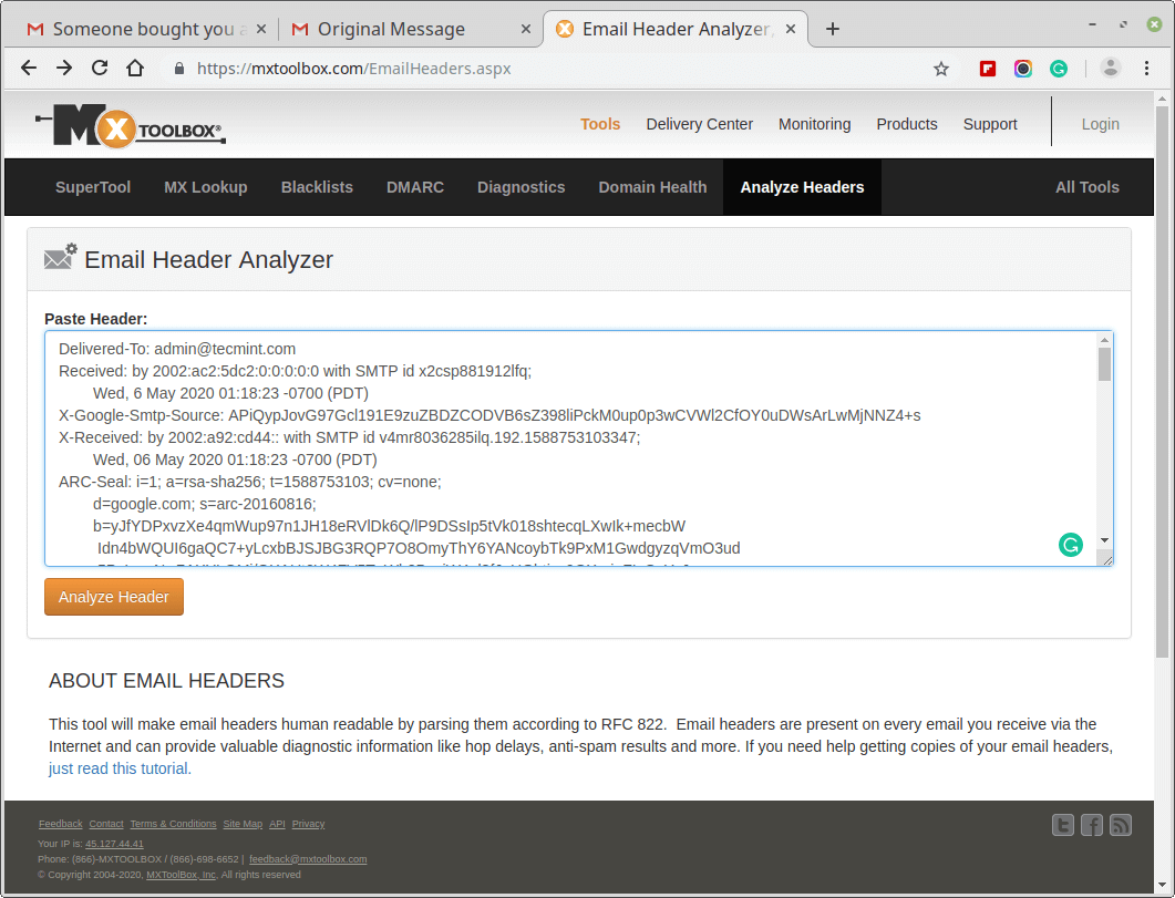 Email Header Analyzer
