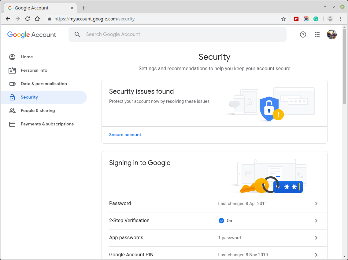 Google Security Checkup