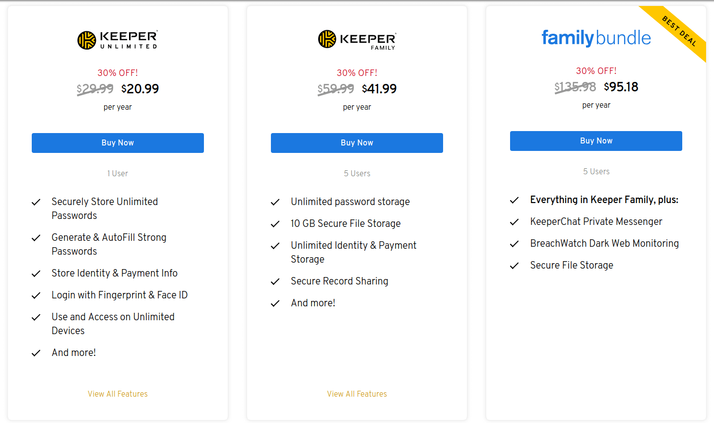 Keeper Pricing