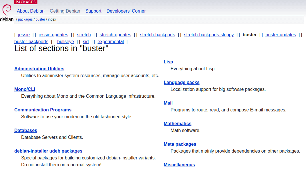 Debian Download Packages