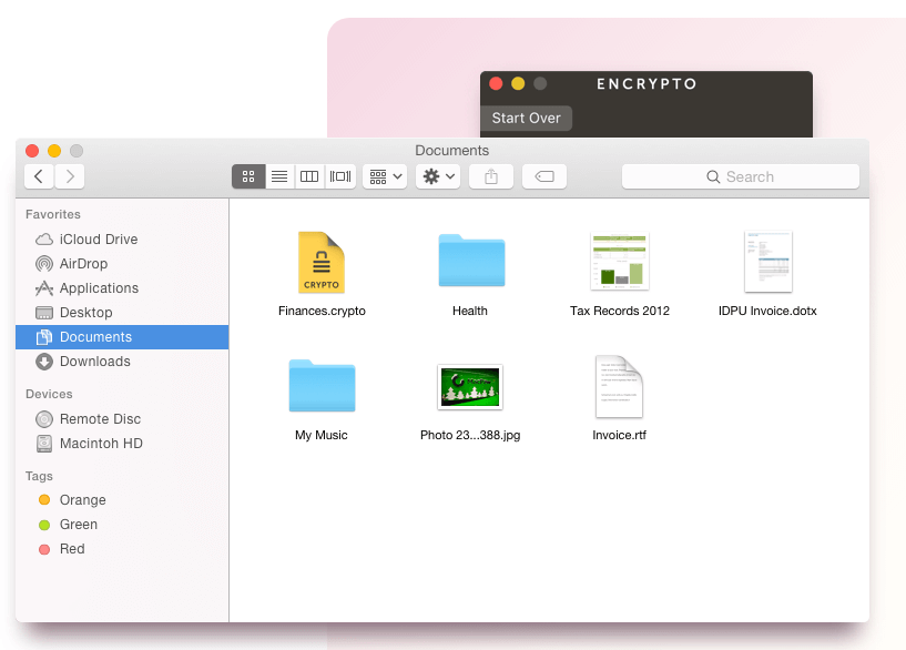 Encrypto Encrypt Files in Mac
