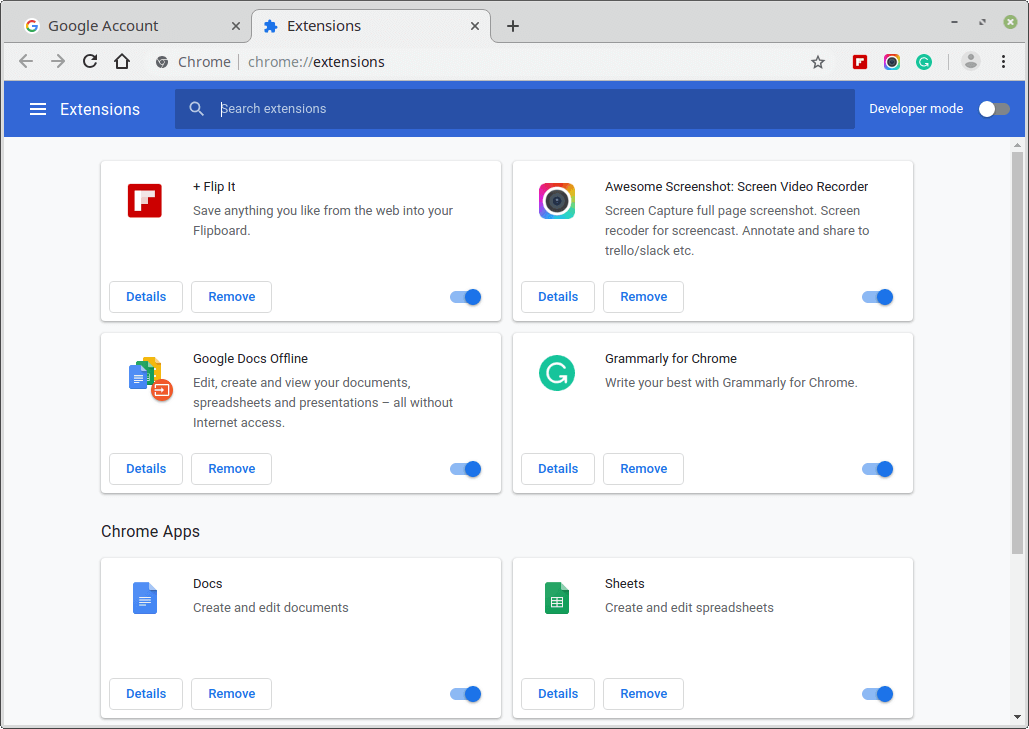 Google Chrome Extensions