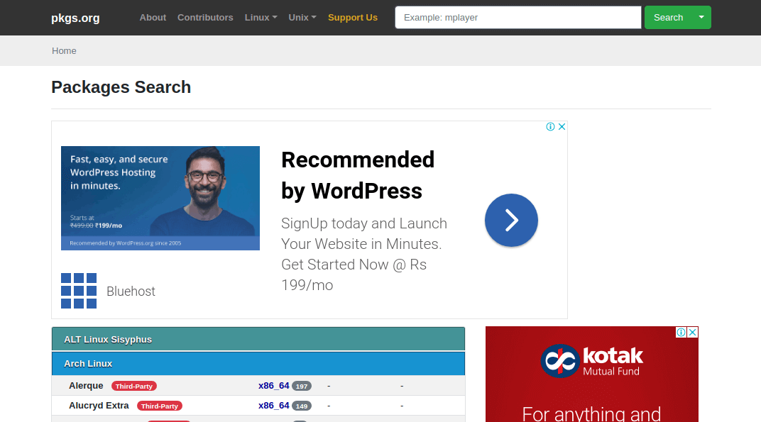 pkgs.org - Linux Package Search