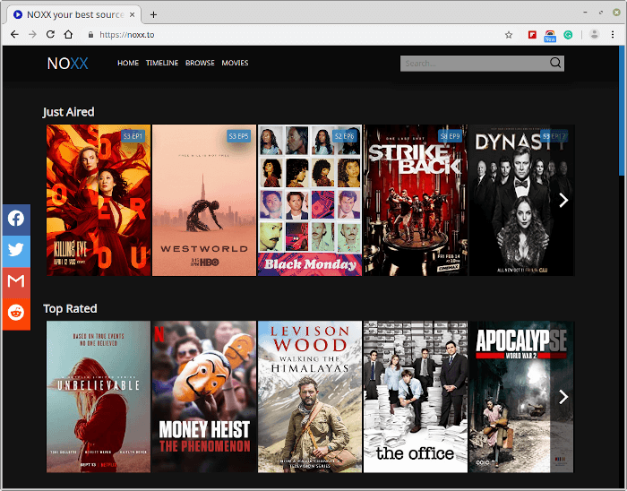 NOXX – Movie & TV Show Streaming Site