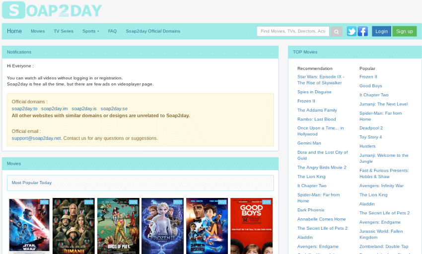 SOAP2DAY - Site de streaming de films et de télévision
