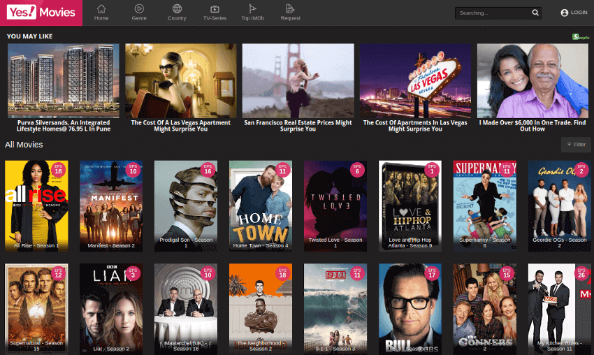 YesMovies - मूवी और टीवी शो स्ट्रीमिंग साइट