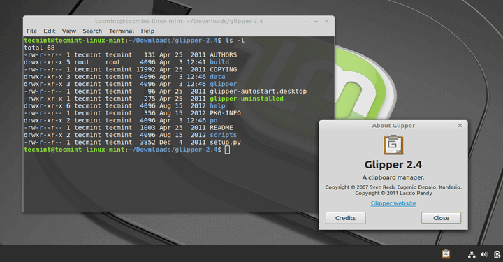 Glipper Clipboard Manager for Ubuntu