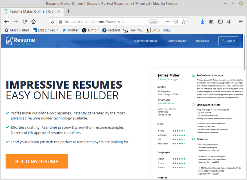 Resume Build - Resume Maker