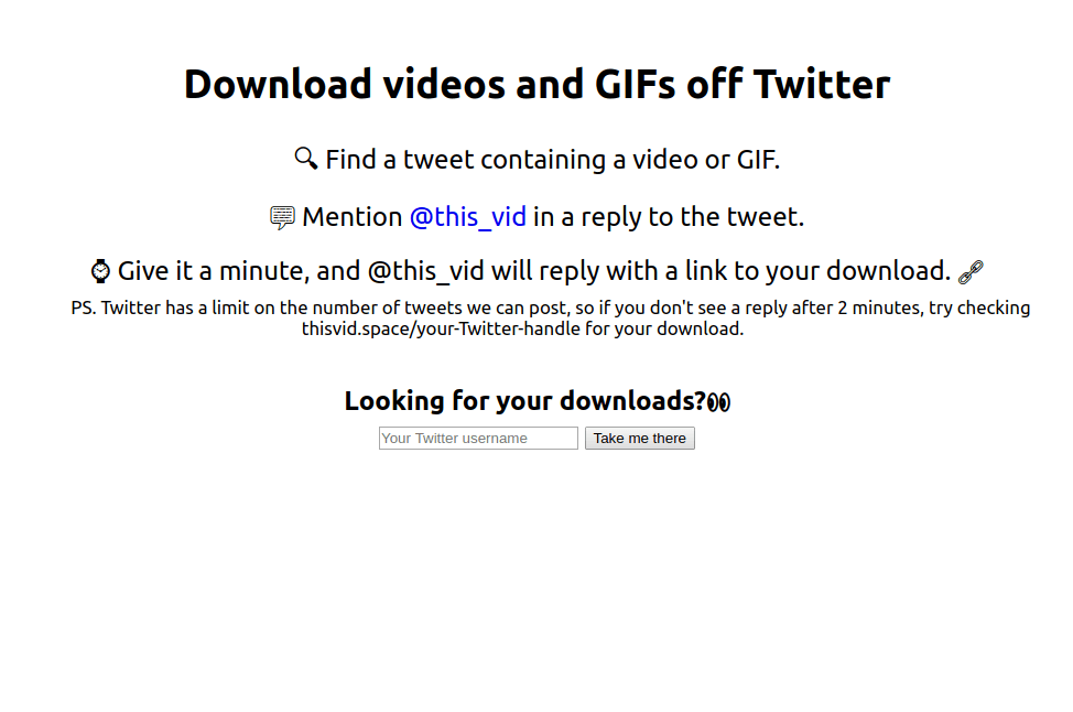 this_vid - Download Twitter Videos and GIFs