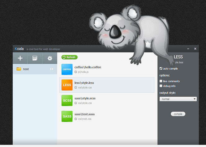 Koala - a gui for Less, Sass, Compass and CoffeeScript