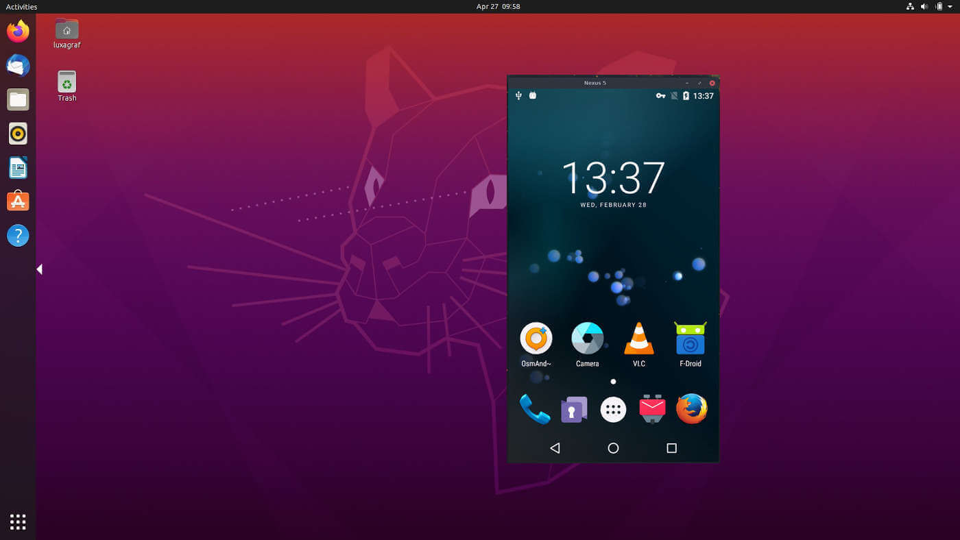 Mirror & Control Android Phone from Ubuntu