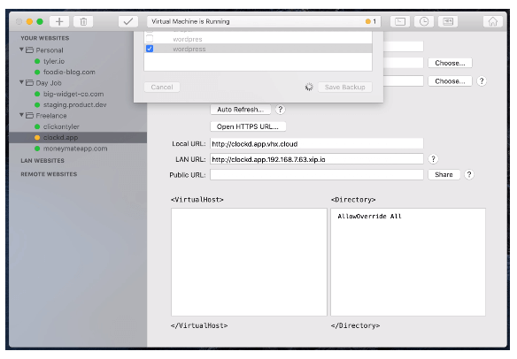 VirtualHostX - a local server environment for macOS