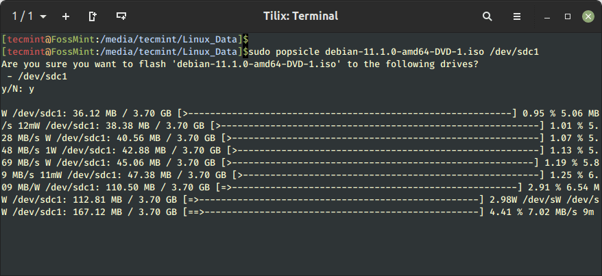 Create Bootable USB from Commandline