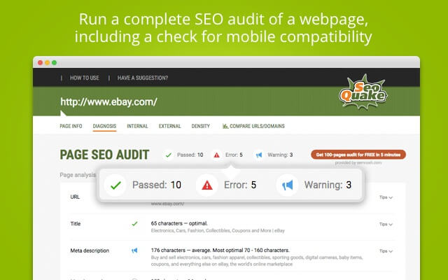 SEOquake - SEO metrics and Audits