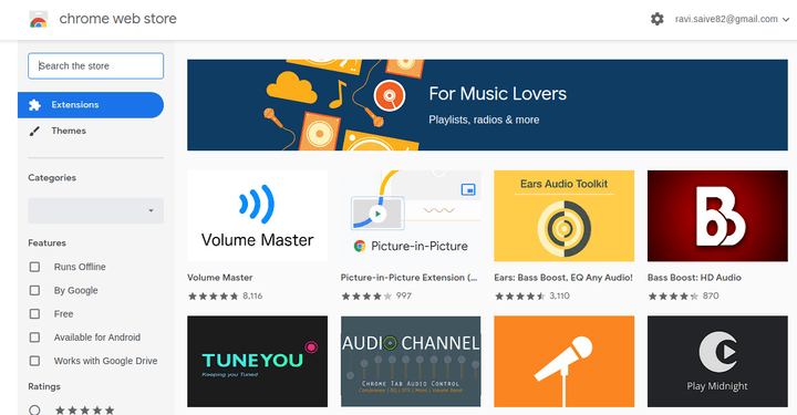 Google Chrome Music Extensions