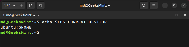 Check Ubuntu Desktop Environment