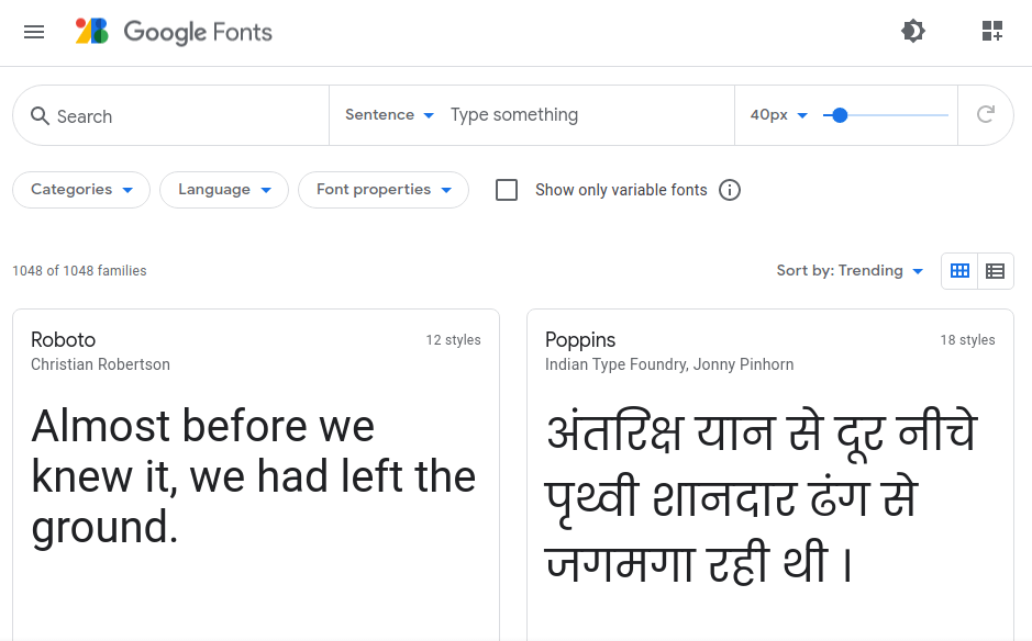 Google Fonts