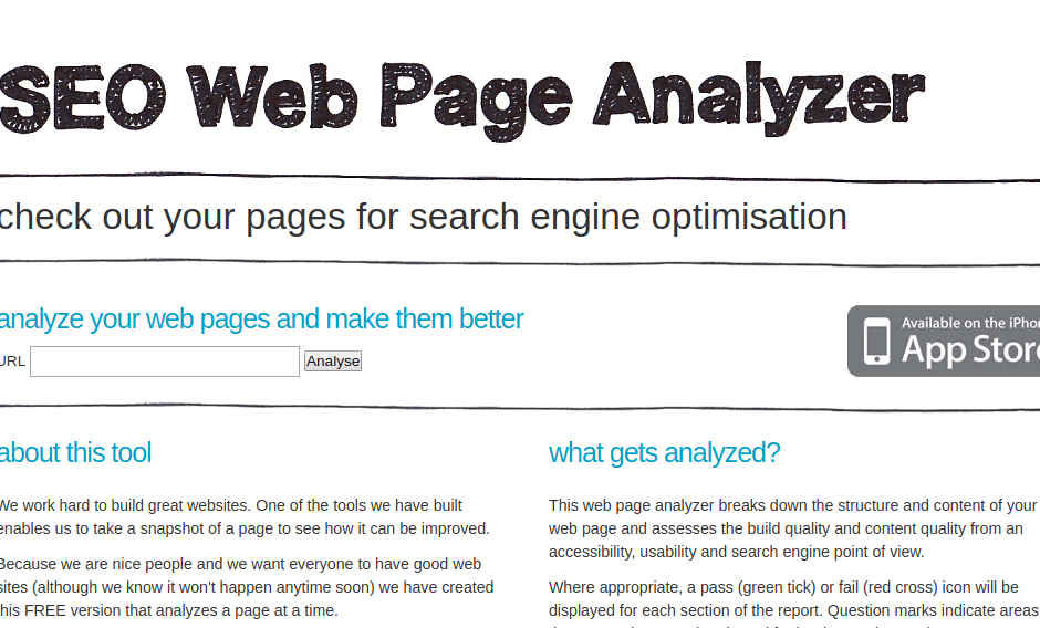 SEO Web Page Analyzer