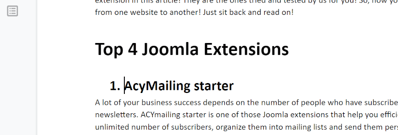 AcyMailing Starter -Heading 2