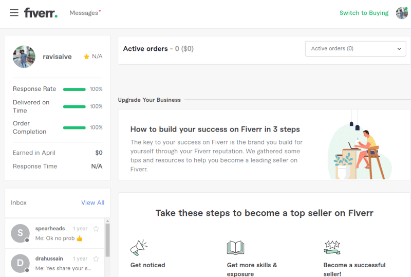 Fiverr Seller Profile