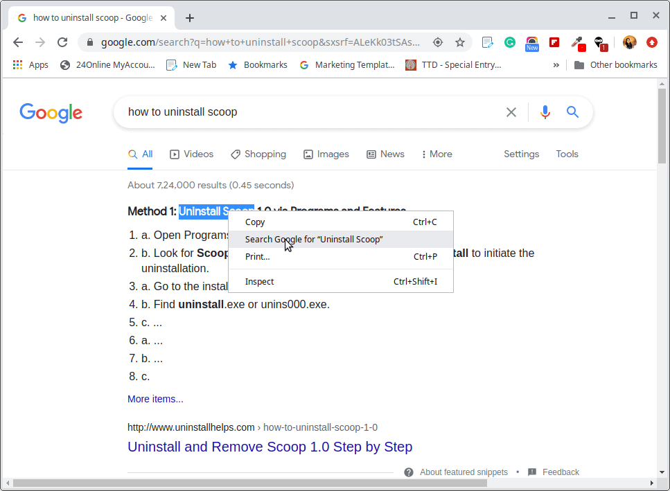 Google Search By Clicking Right