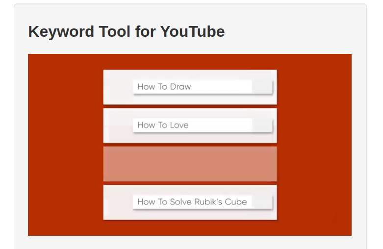 Keyword Tool