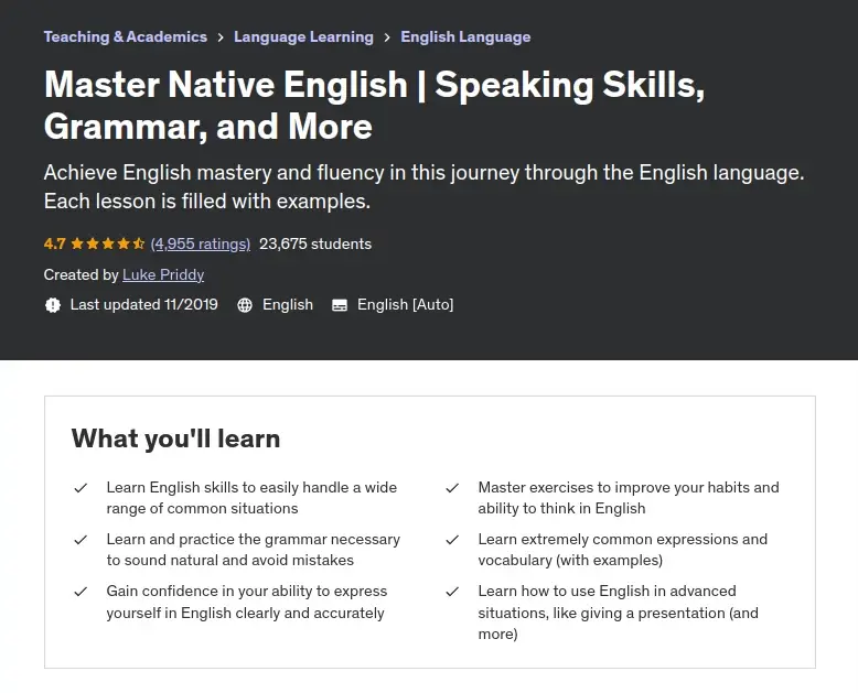 Master Native English