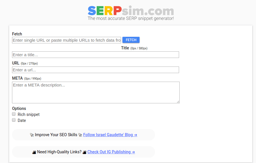 SERP Simulator