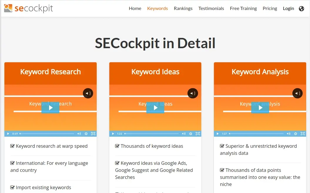 SECockpit - Keyword Research Tool for SEO and Google Ads