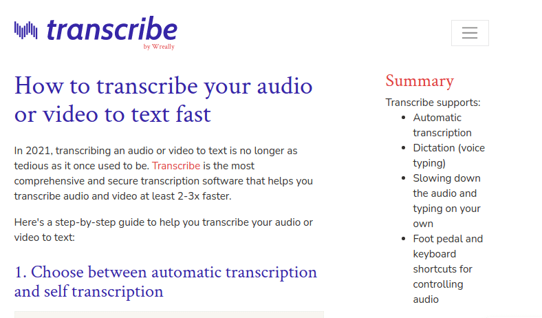 Transcribe