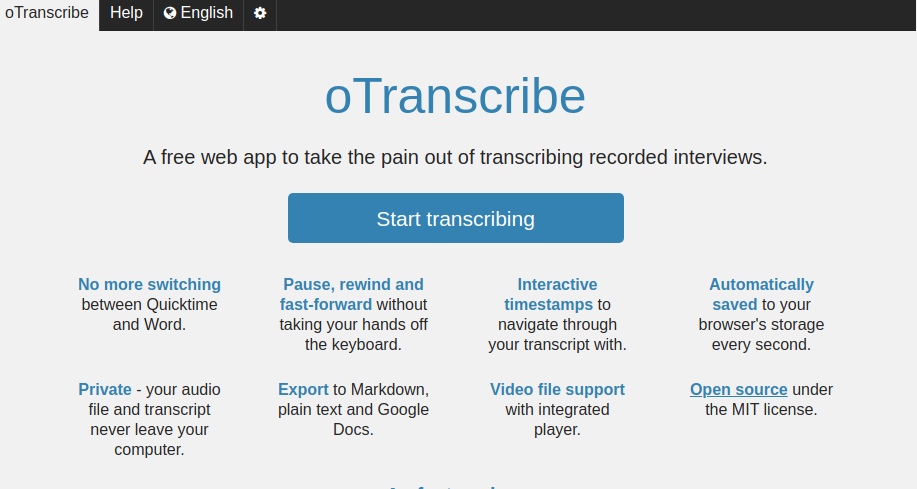 oTranscribe