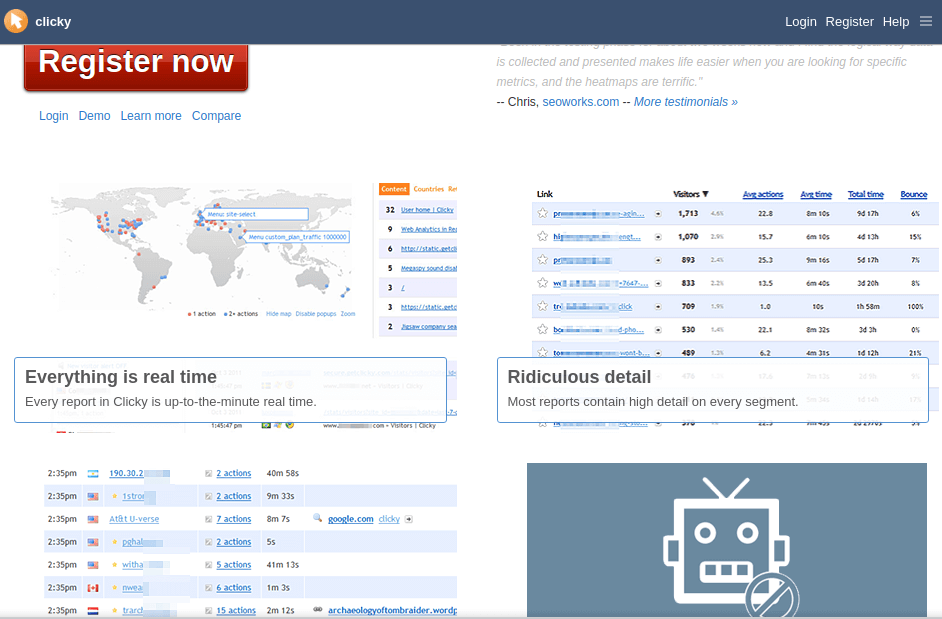 Clicky - Real Time Web Analytics