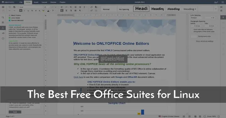 Free Office Suites for Linux